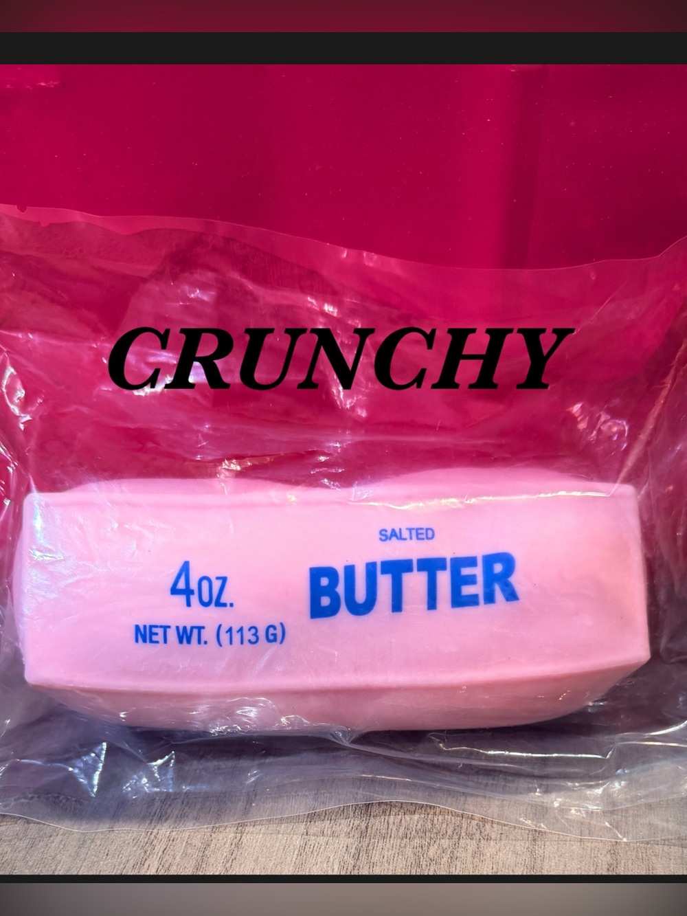 Authentic CRUNCHY 4oz Butter Squishy-Pink